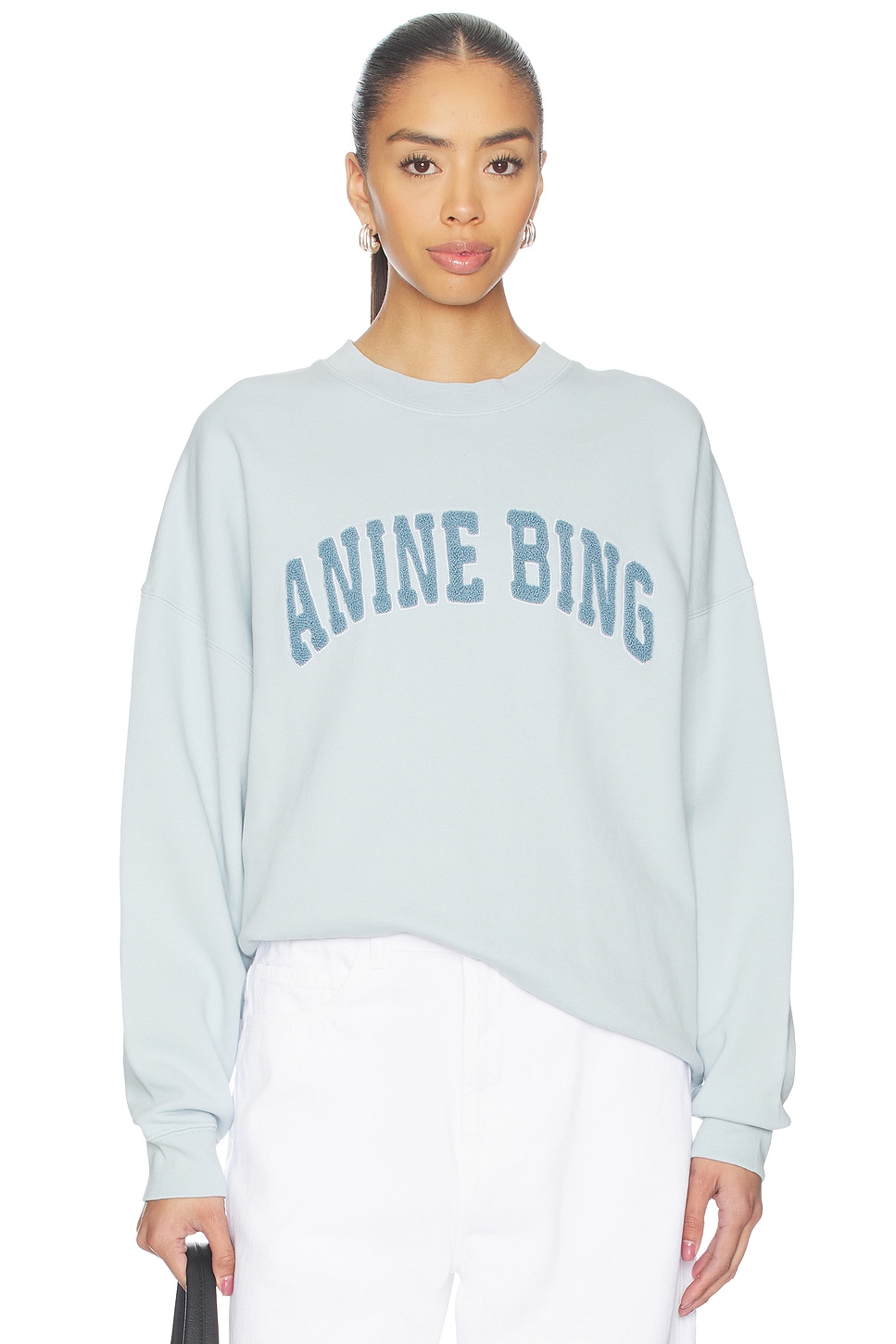ANINE BING Miles Sweatshirt Anine Bing in Pale Blue | REVOLVE