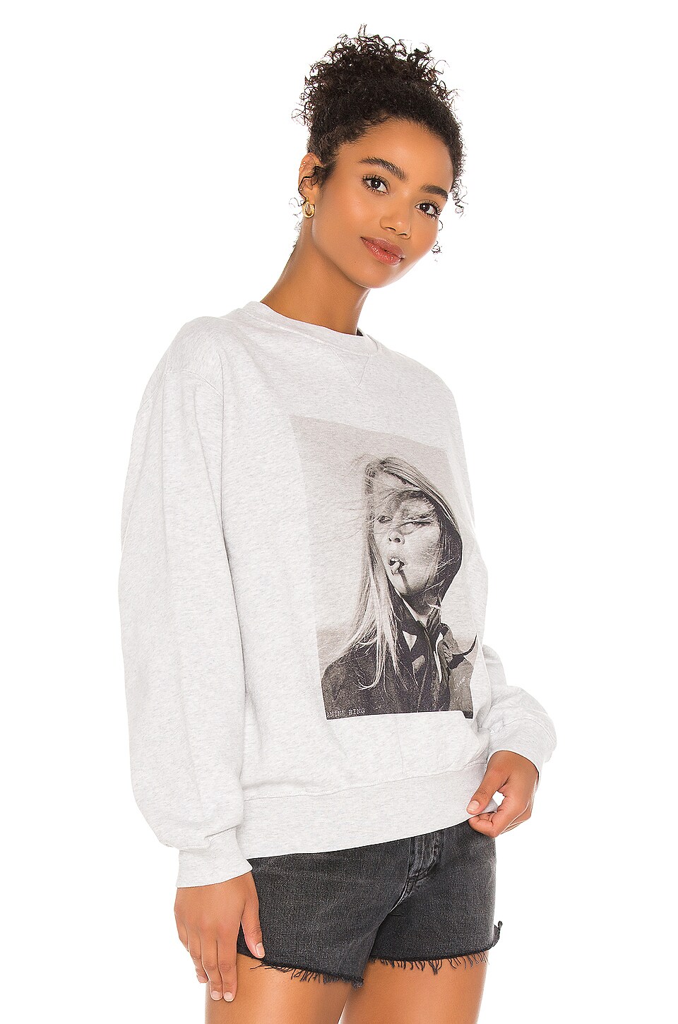 ANINE BING Ramona Sweatshirt AB x TO in Heather Grey