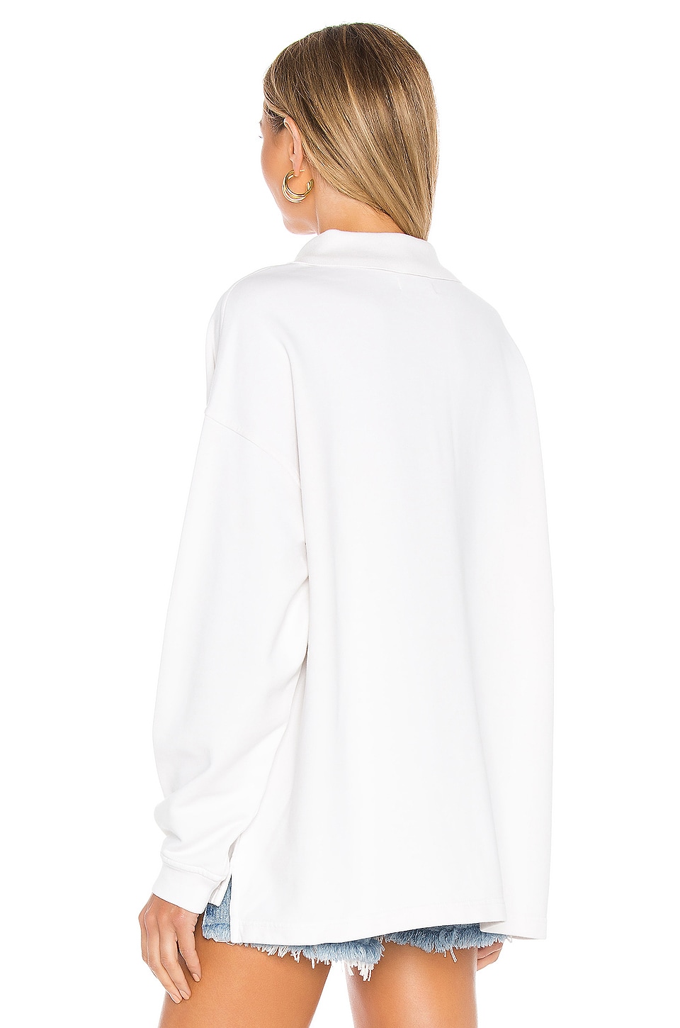 Anine Bing Tatum Sweatshirt In Ivory Revolve