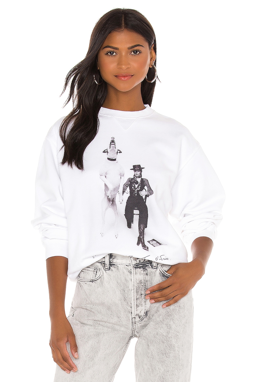 ANINE BING AB X TO Ramona Sweatshirt in White REVOLVE