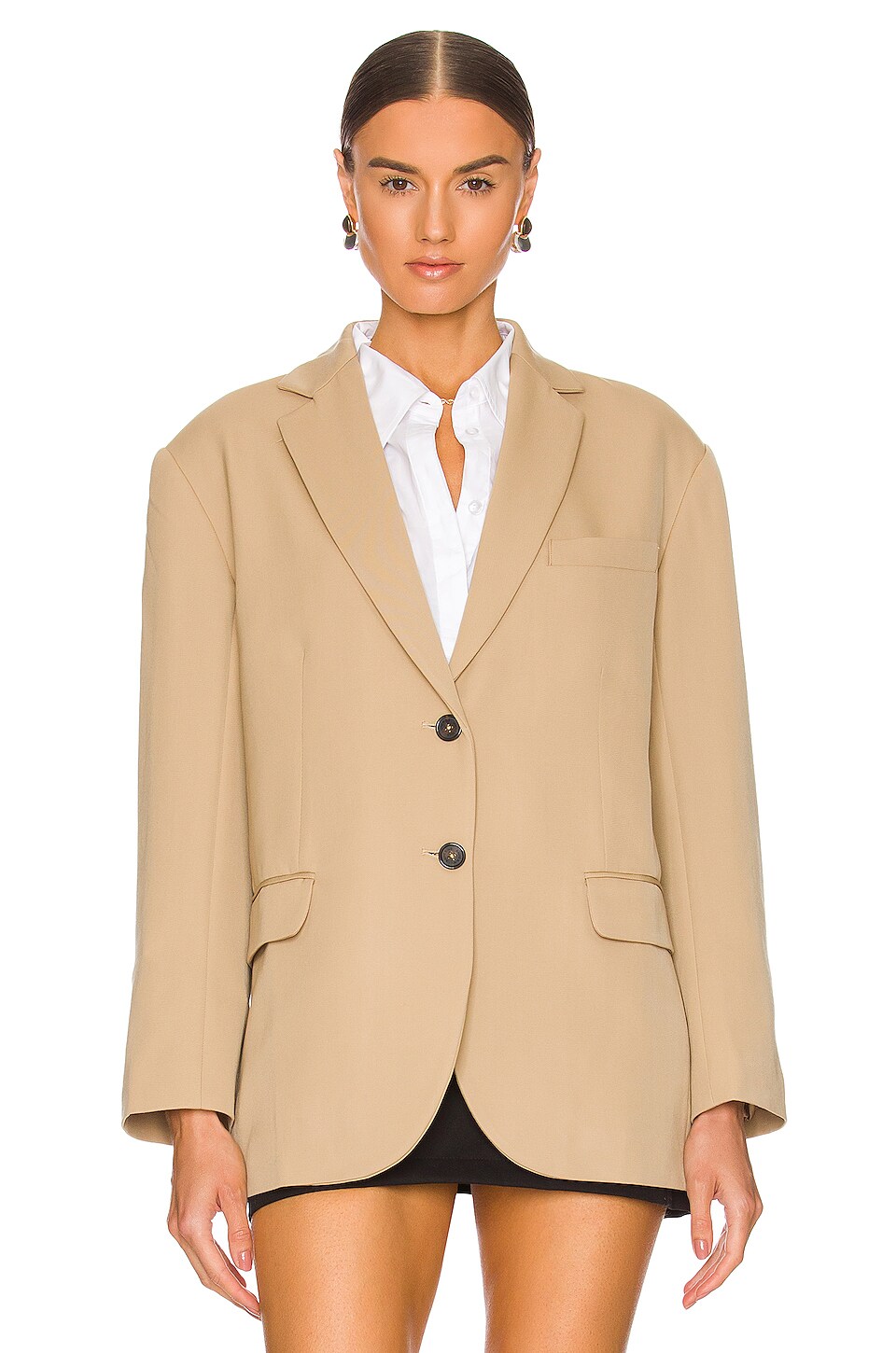 ANINE BING Quinn Blazer in Deep Sand