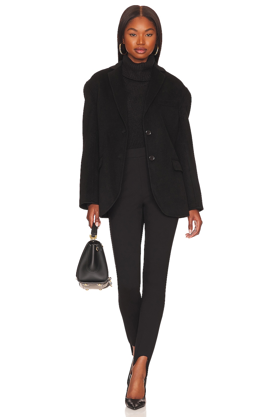 ジャケット ANINE BING BLACK WOOL BLAZER ANINE BING Quinn Blazer in Black Cashmere | REVOLVE