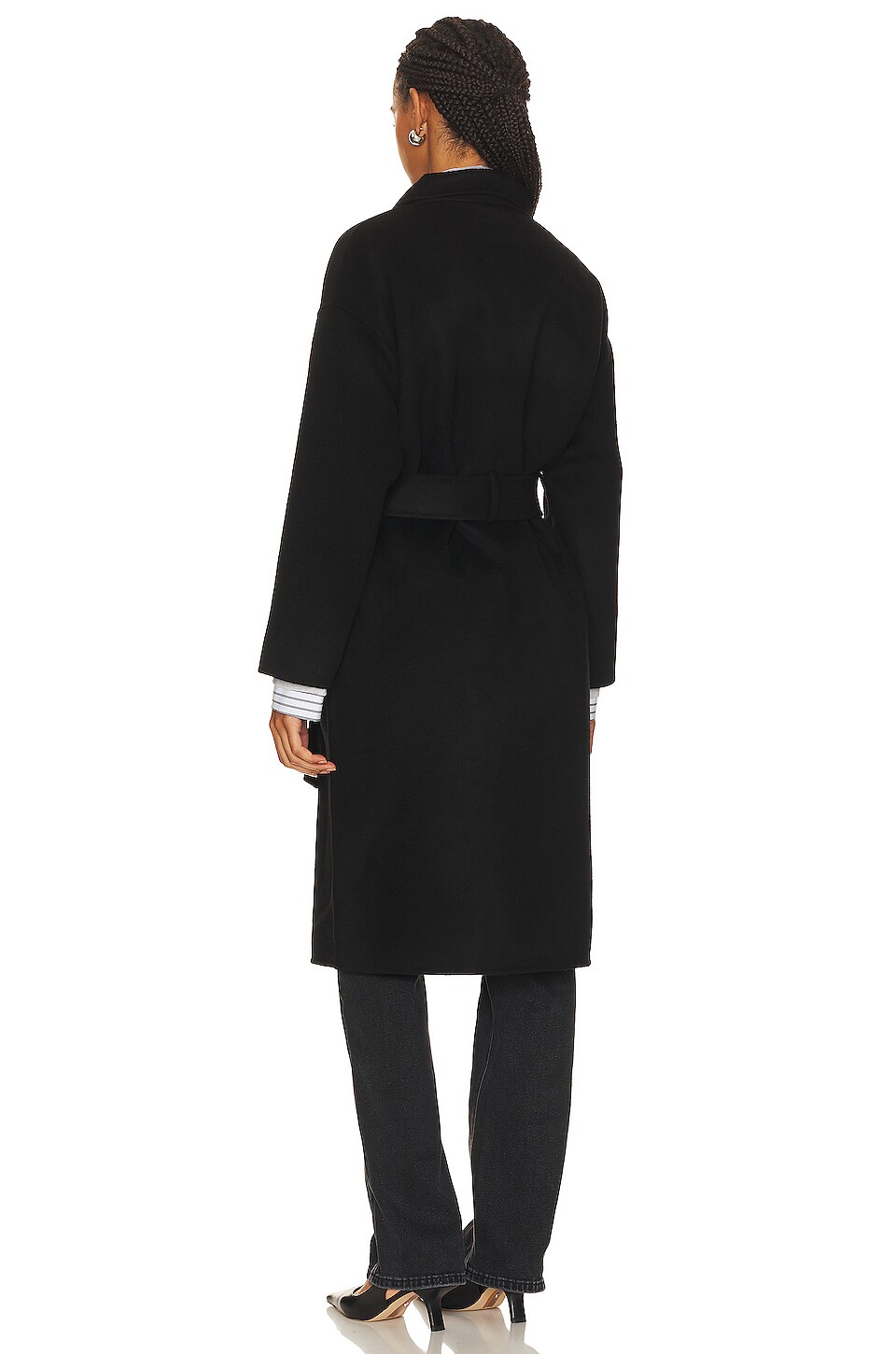 ANINE BING Dylan Coat in Black Cashmere Blend | REVOLVE