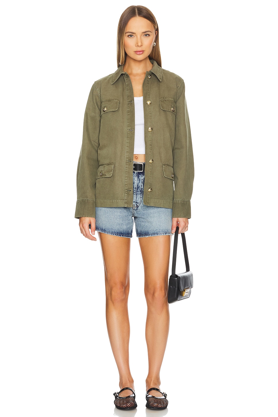 【関税込み】ANINE BING カーキ Corey ジャケット ANINE BING Corey Barn Jacket | Shopbop