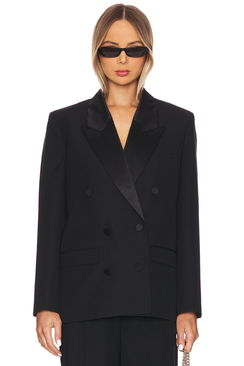 ジャケット ANINE BING Ross black double-breasted jacket ANINE BING Ross Blazer - Black