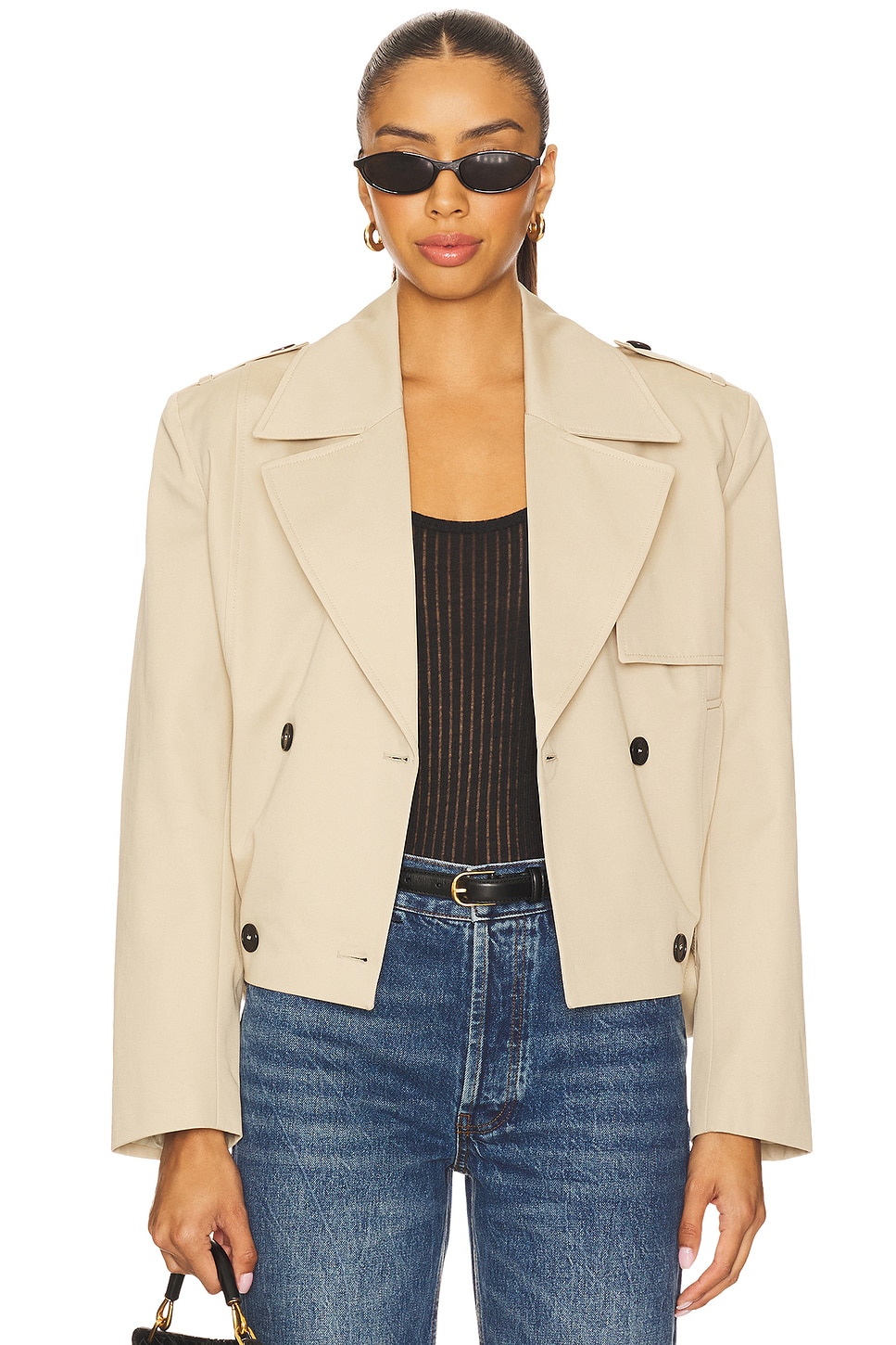 ANINE BING Greer Jacket in Oatmeal | REVOLVE