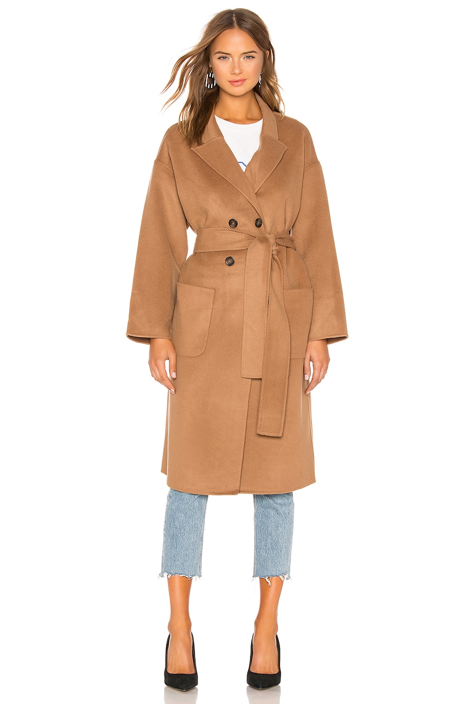 Shop Anine Bing Dylan Coat In Brown