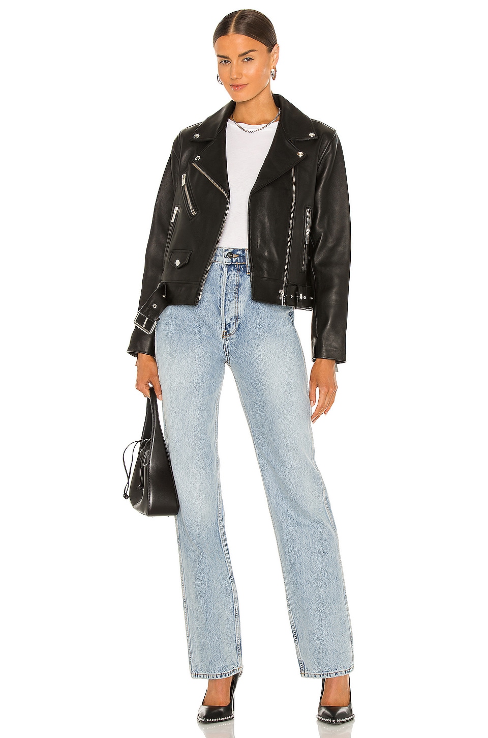 ANINE BING Benjamin Moto Jacket in Black | REVOLVE