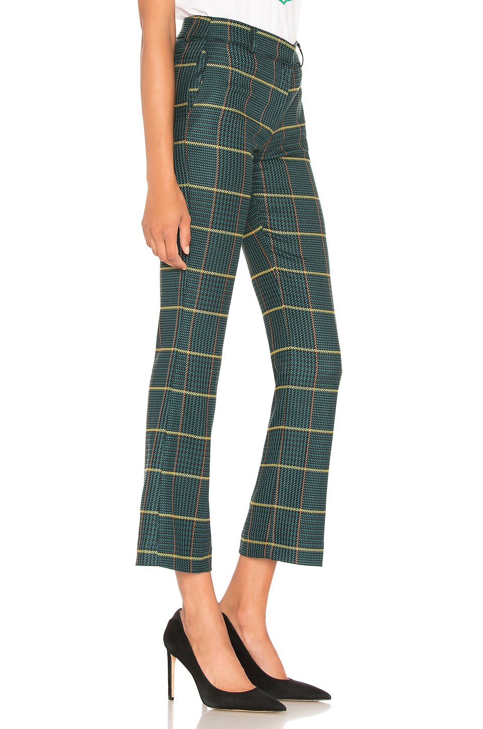 ANINE BING Cindy Pant in Green Plaid | REVOLVE