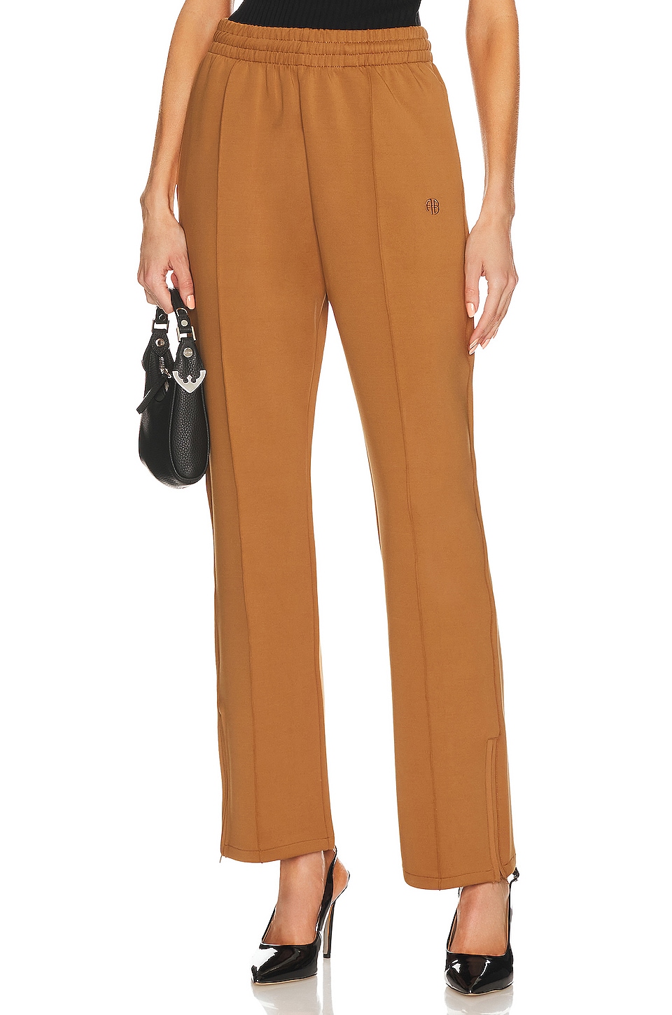 ANINE BING Kameron Pant in in Camel REVOLVE