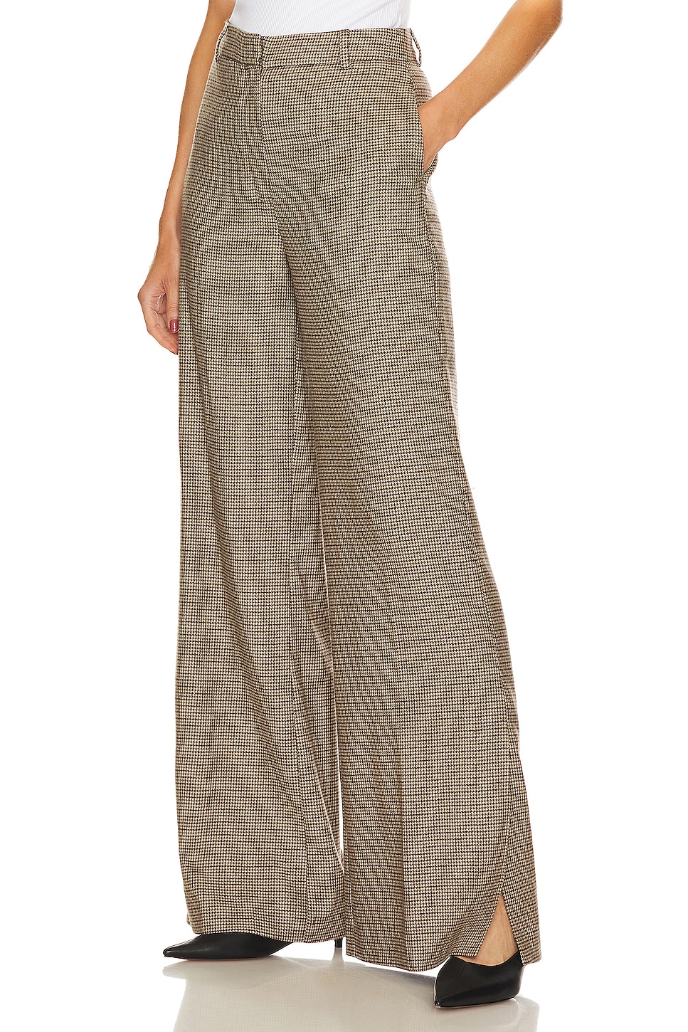 ANINE BING Lyla Trouser in Mini Houndstooth REVOLVE