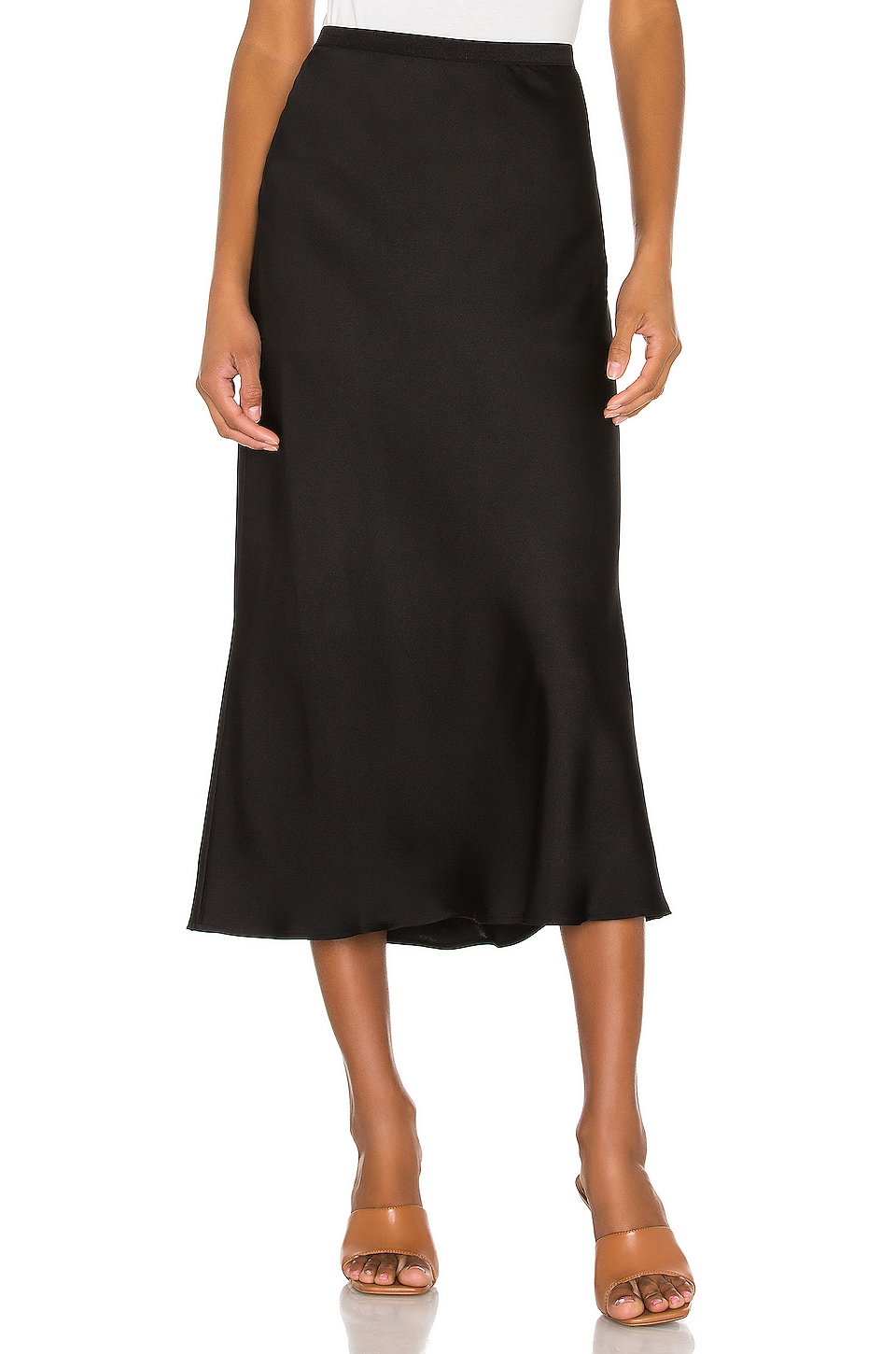 Image 1 of Bar Silk Skirt in Black