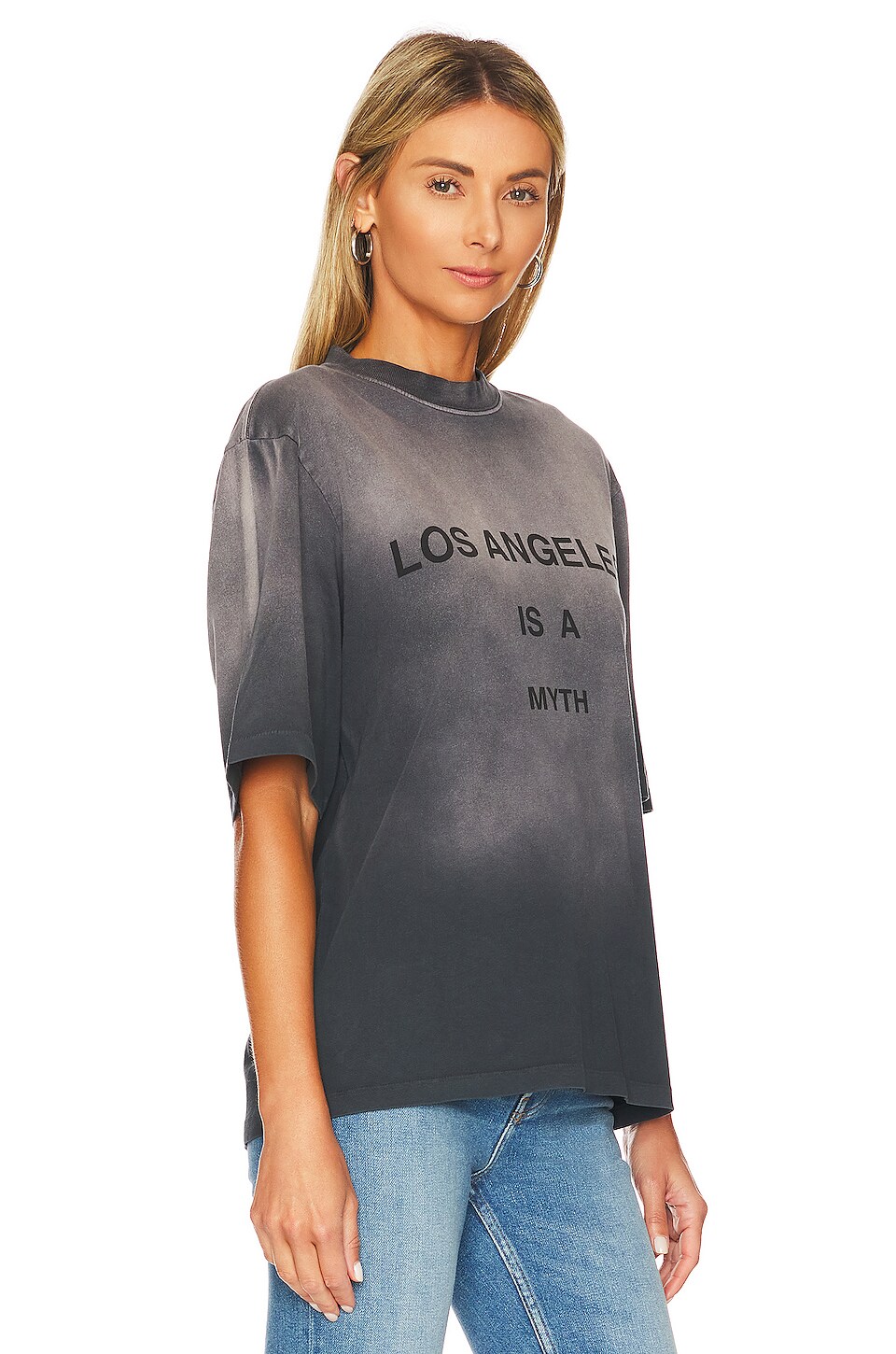 ANINE BING Avi Myth Los Angeles Tee in Charcoal