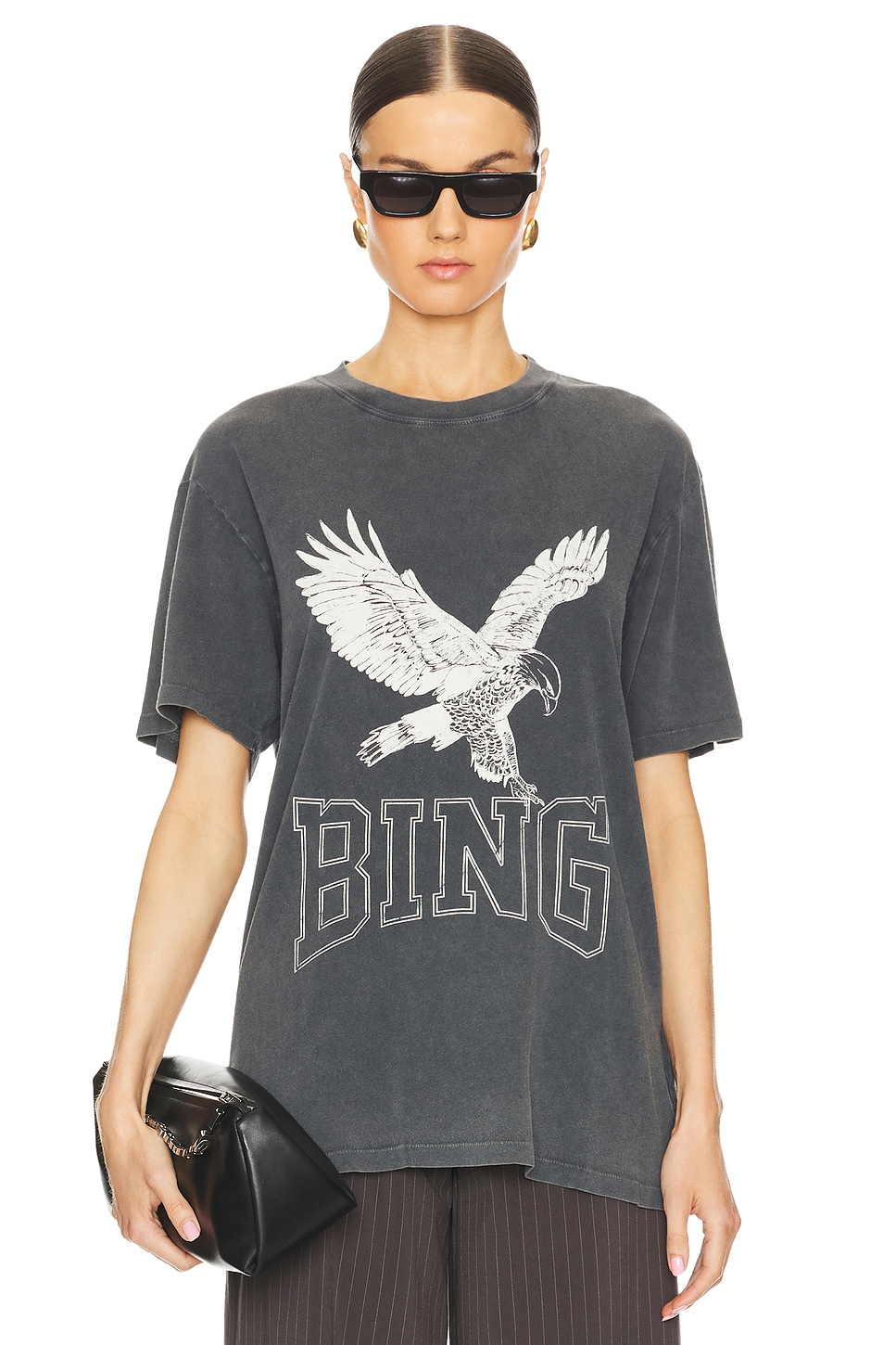 Anine hotsell Bing Washed Black Eagle Los Angeles Tee Shirt Size Small