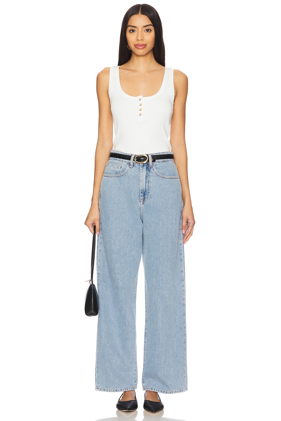 ANINE BING Alessia Tank in Ivory | REVOLVE