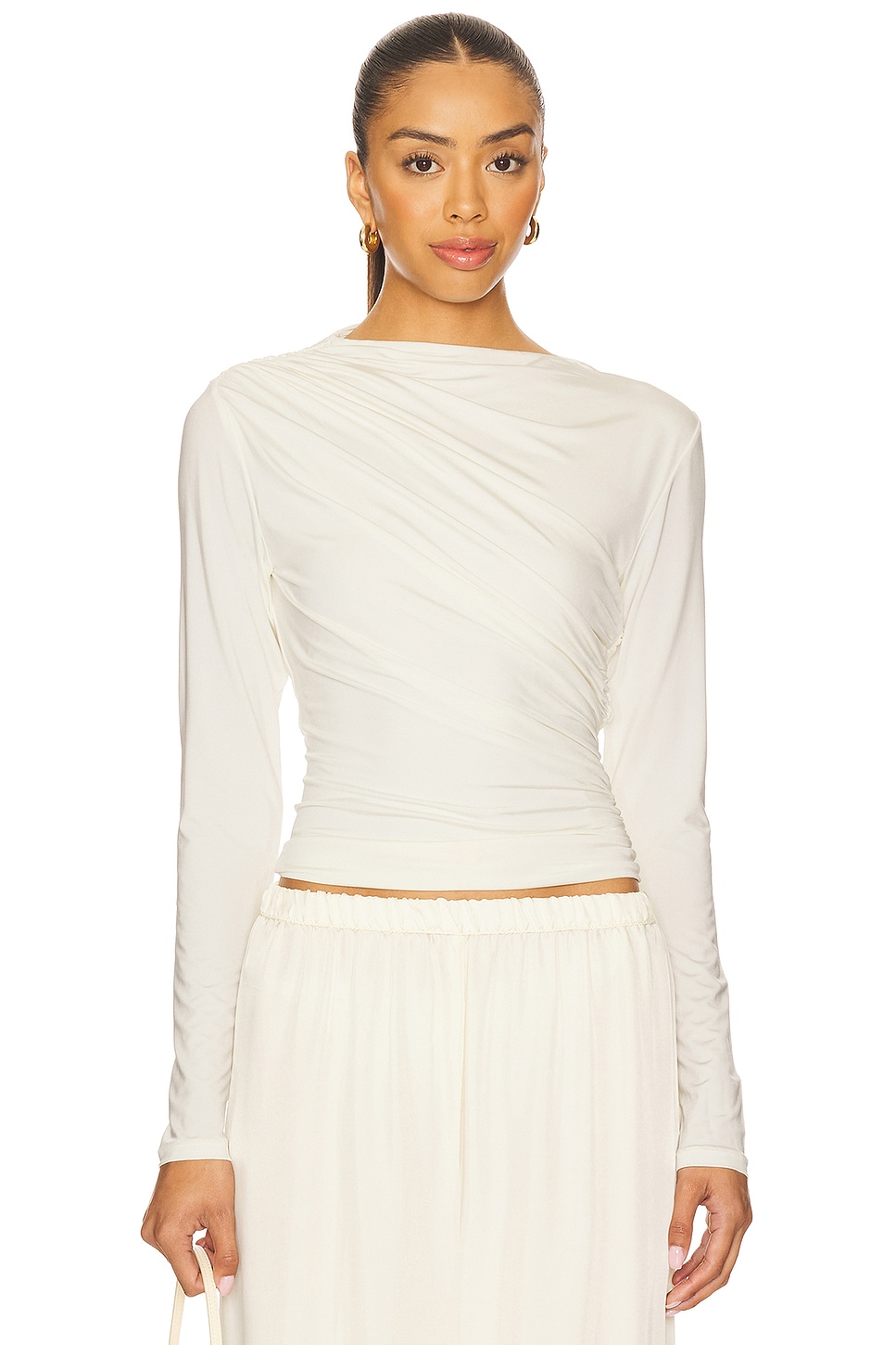 トップス Avrill ribbon tops Ivory ANINE BING Bray Top in Ivory | REVOLVE