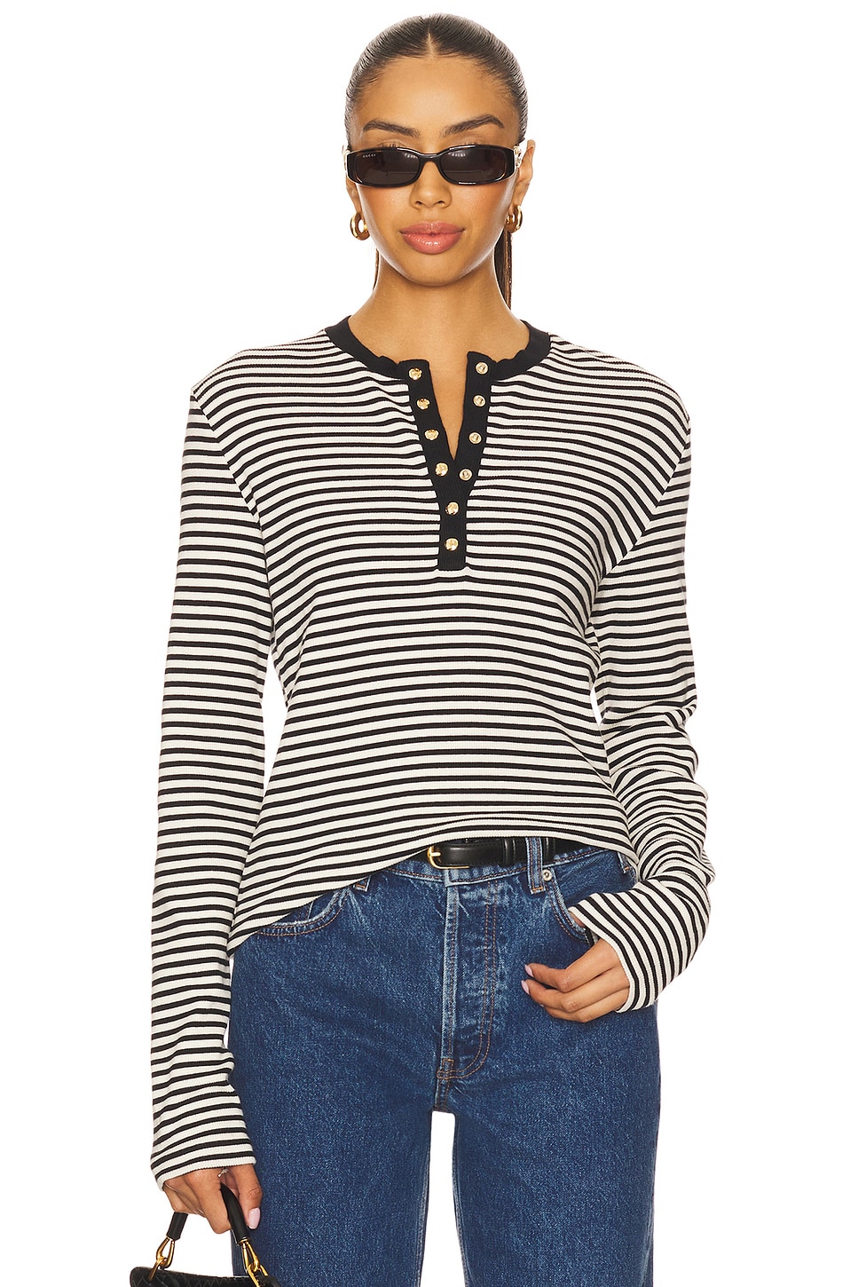 ANINE BING - Alessia Long Sleeve Tee | Plush