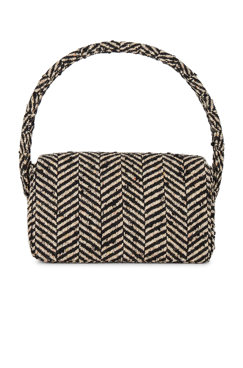 ANINE BING Nico Bag in Cream & Black Fishbone