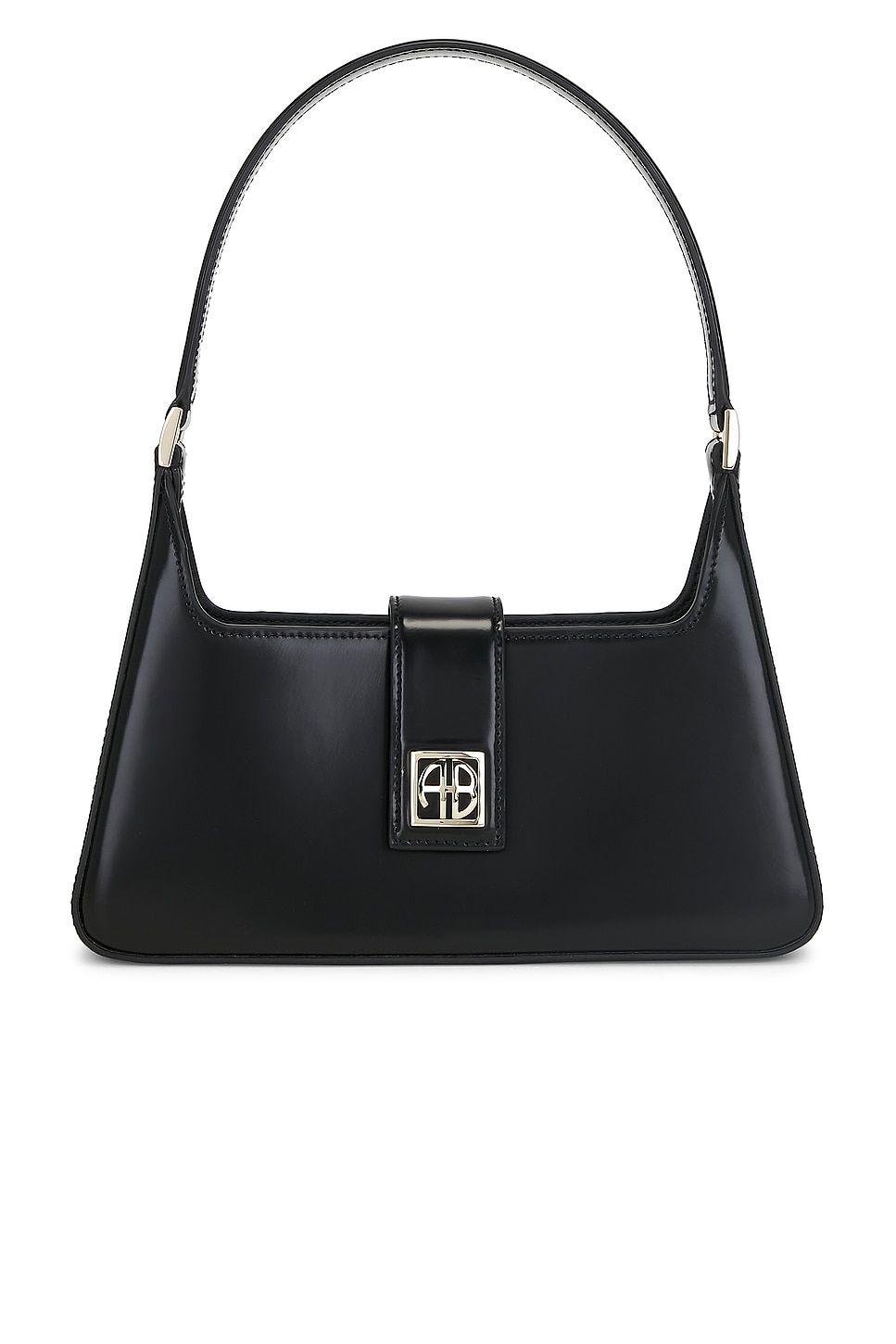【関税込み】Lou Shoulder Bag - ANINE BING - Leather - Black ANINE BING Lou Shoulder Bag - Black Embossed