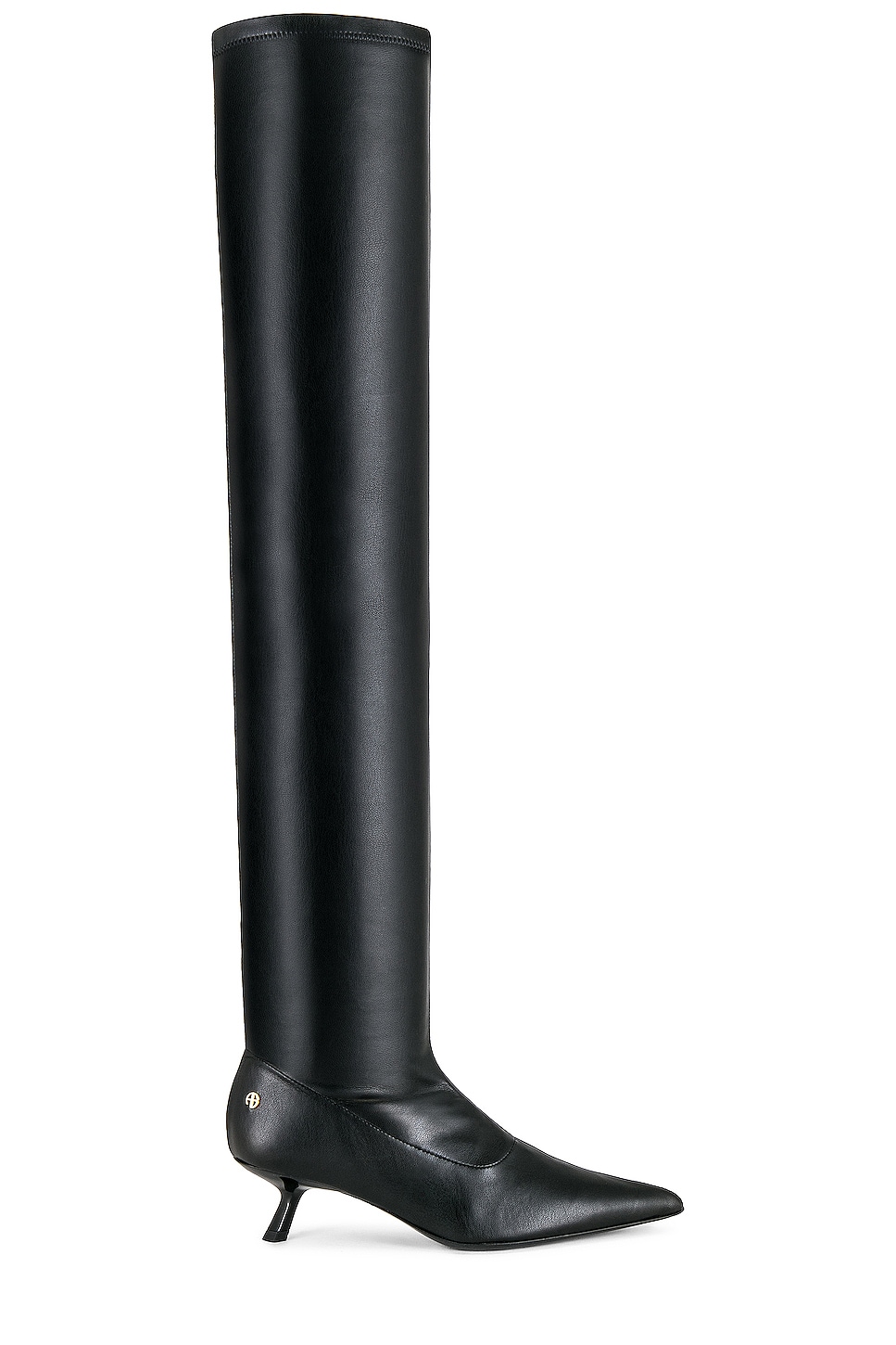 ANINE BING Faux Leather Over The Knee Hilda Boots in Black REVOLVE