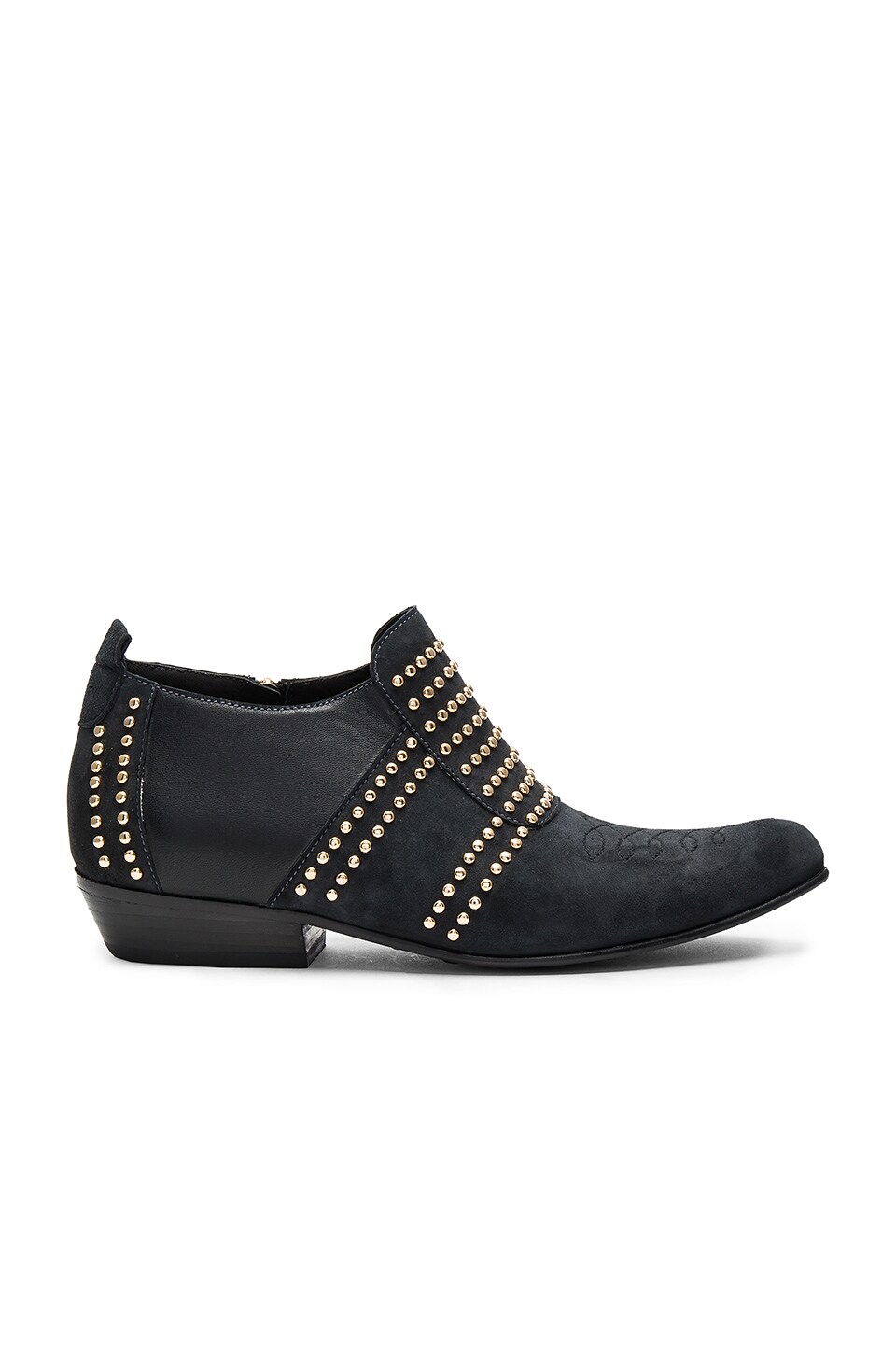 ANINE BING Low Charlie Boot in Navy REVOLVE