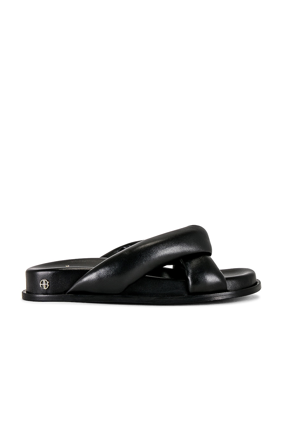 ANINE BING Kiva Slides in Black REVOLVE