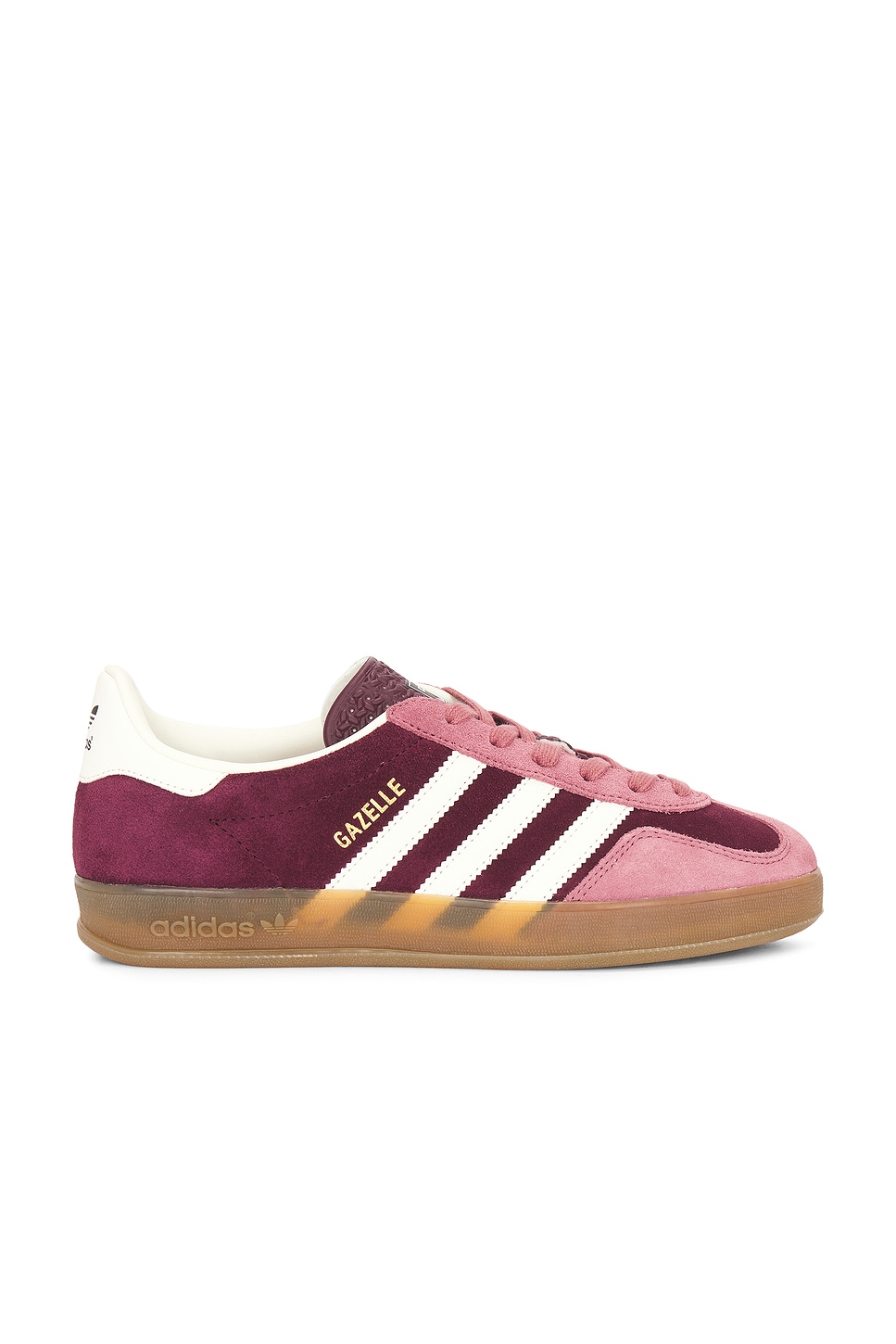 adidas GAZELLE INDOOR 23cm マルーン adidas Originals Gazelle Indoor Sneaker in Maroon, White