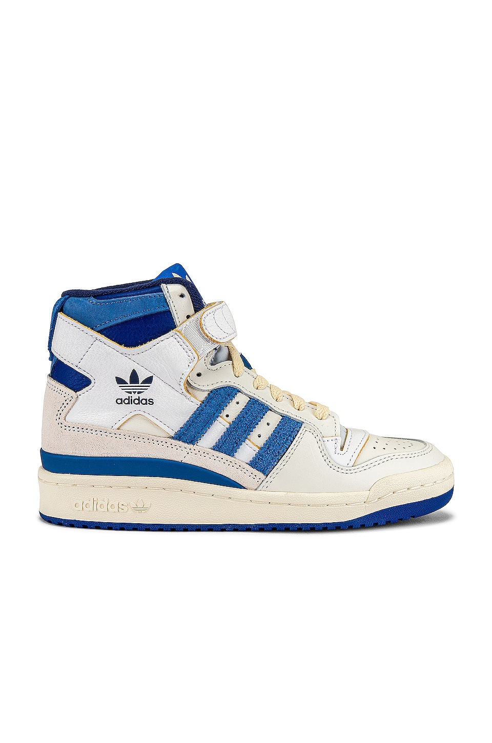 adidas Originals Forum 84 High Sneaker in Off White & Bright Blue | REVOLVE
