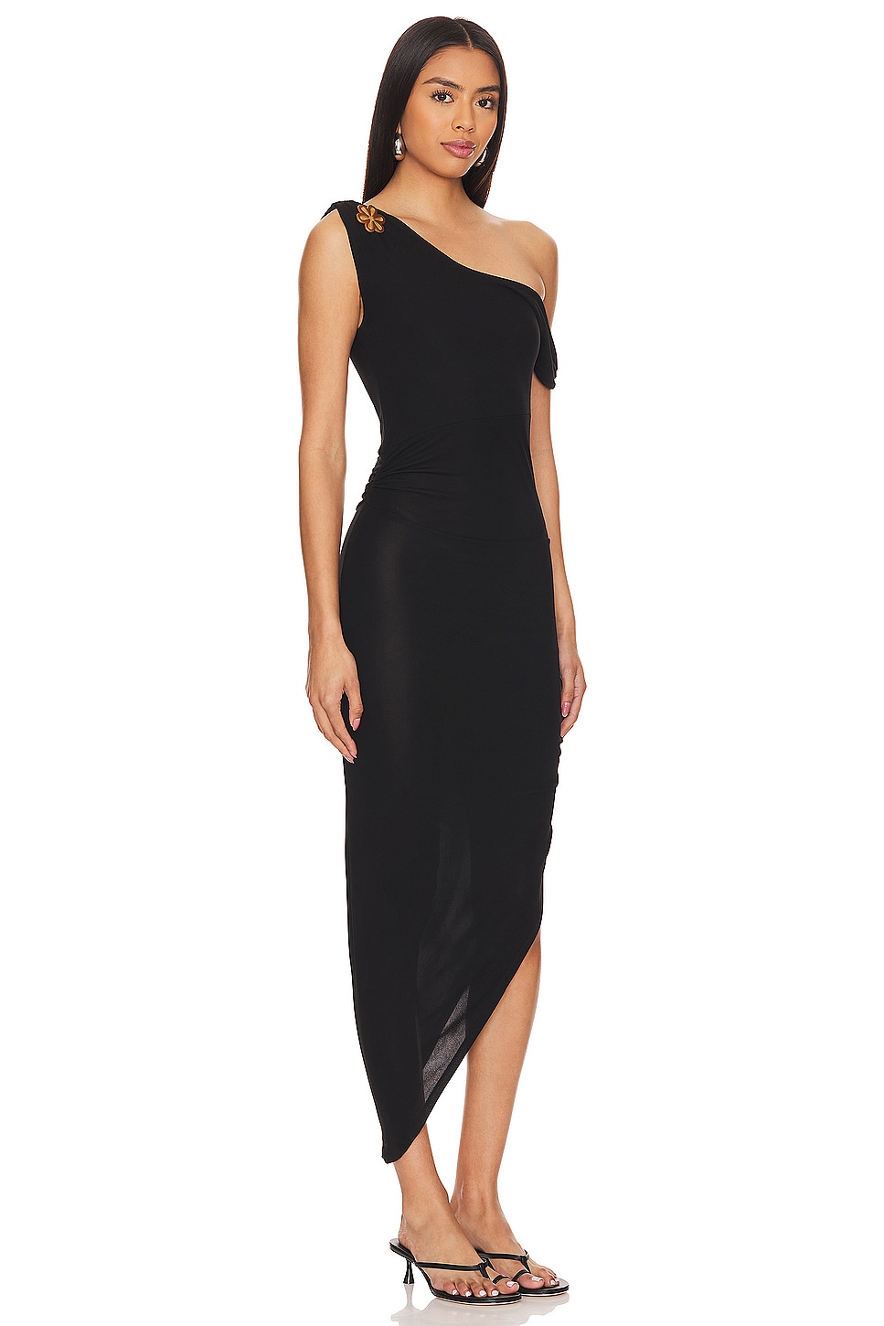 Asta Resort Louisa Brooch Dress - Black thumbnail