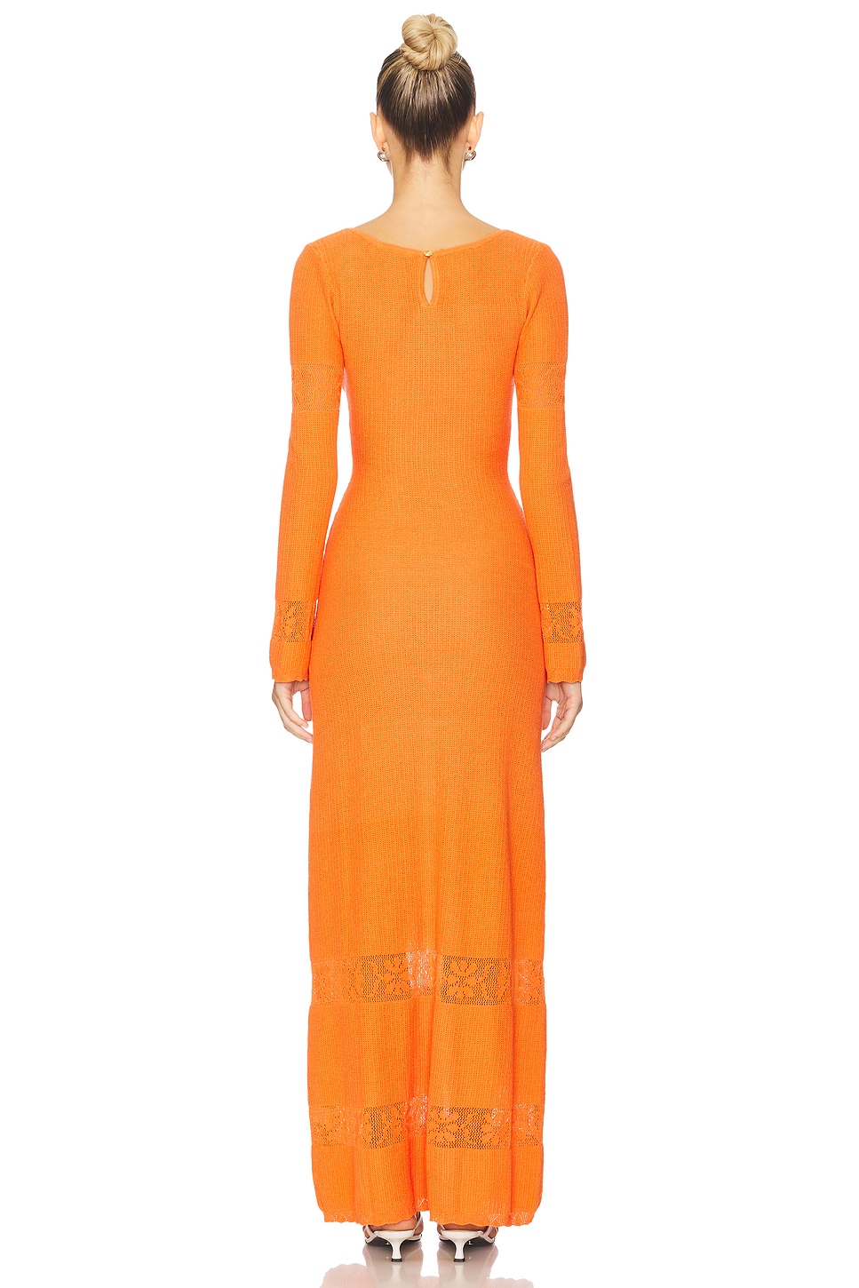 ASTA RESORT Rita Crochet Dress in Tangerine | REVOLVE