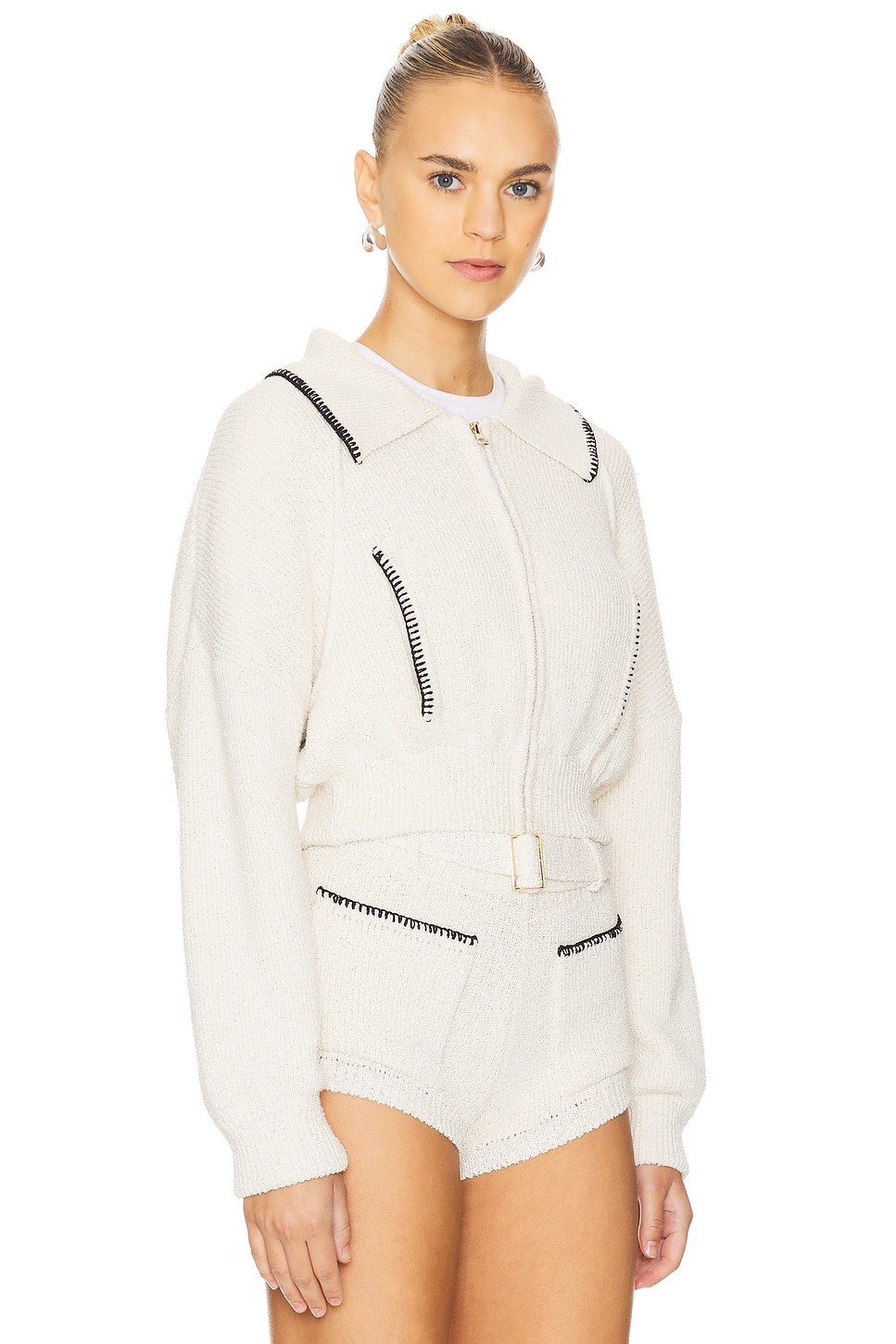 ASTA RESORT x REVOLVE Cara Knitted Jacket in Ivory | REVOLVE