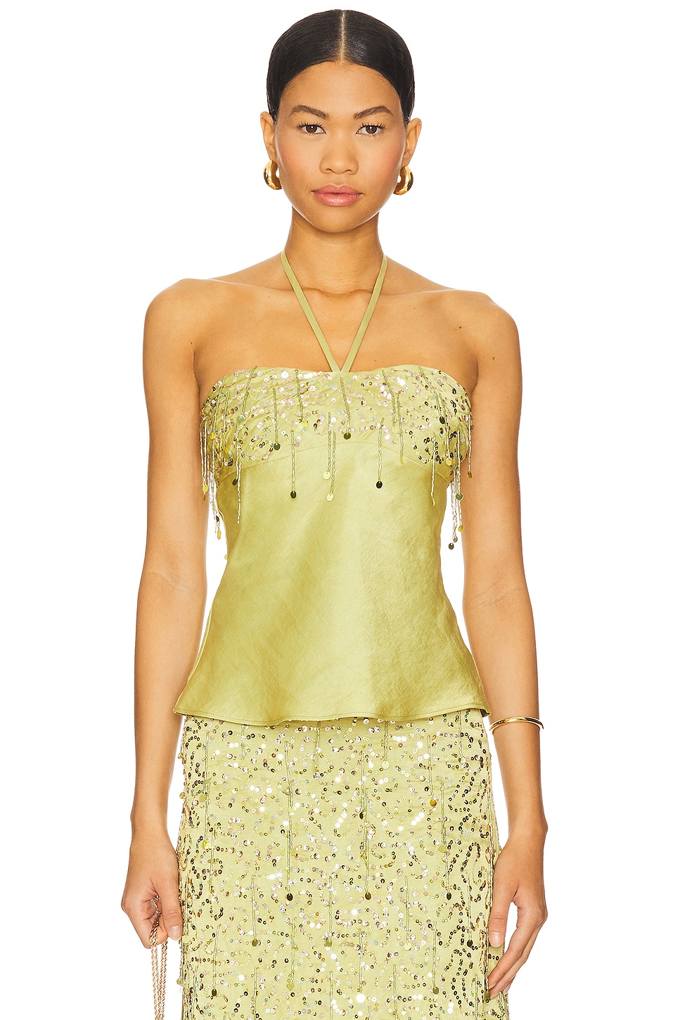 Yasmin Hand Beaded Halter Neck Top
