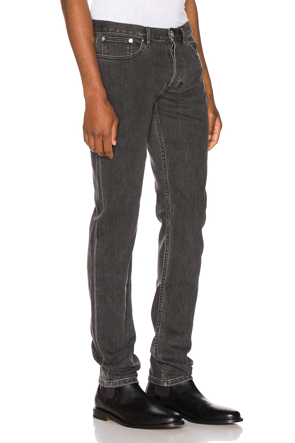A.P.C. Petite Standard Straight Leg Jeans in Grey