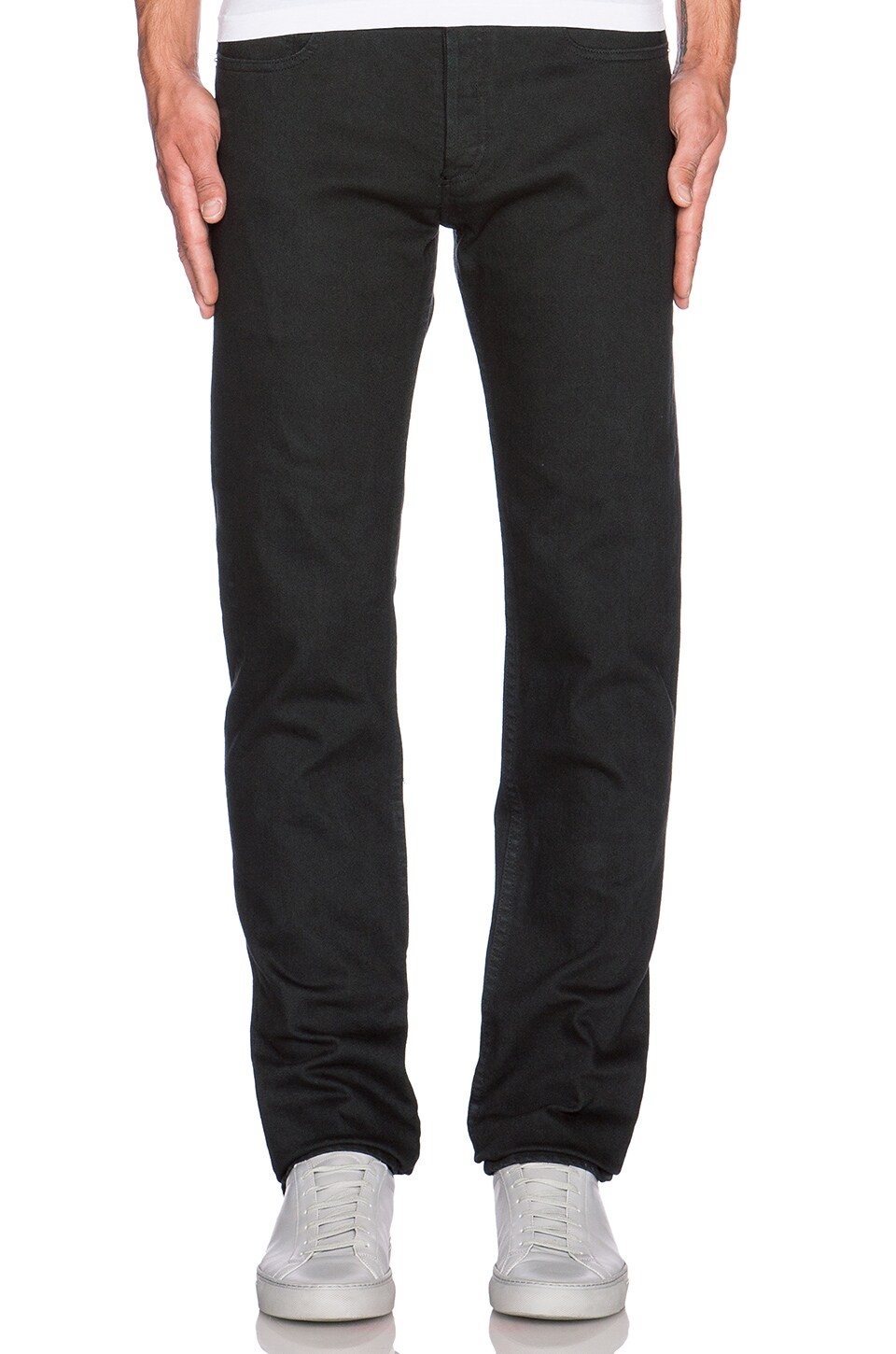 Click to view more detailed imagery on our partner's website A.P.C. Petit New Standard Slim Fit Jeans In Black In Noir Lave