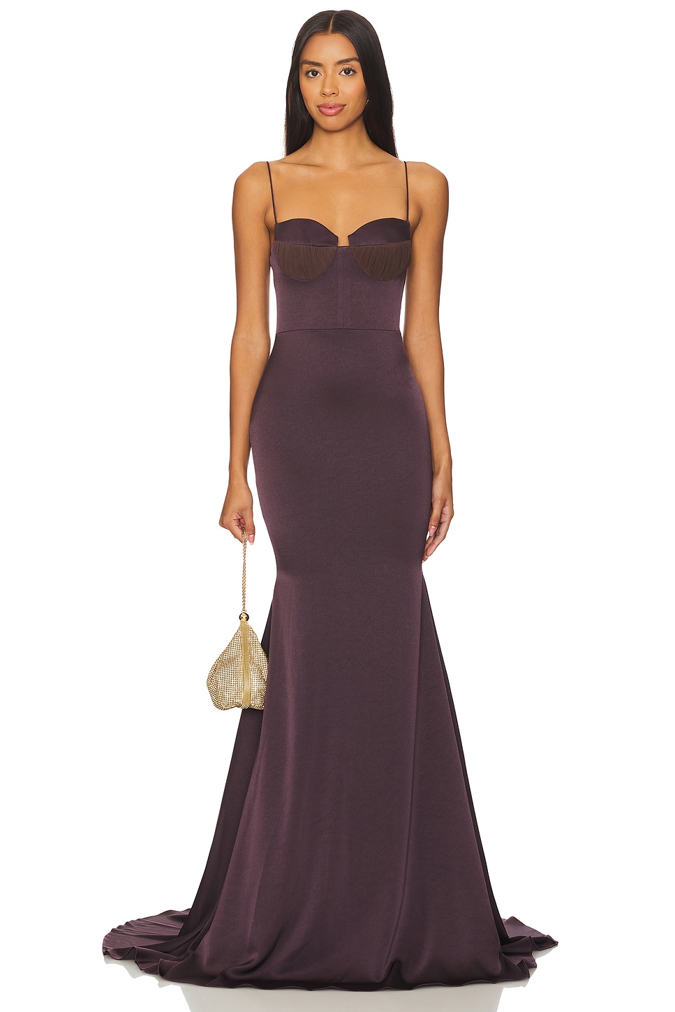 Satin Bustier Gown