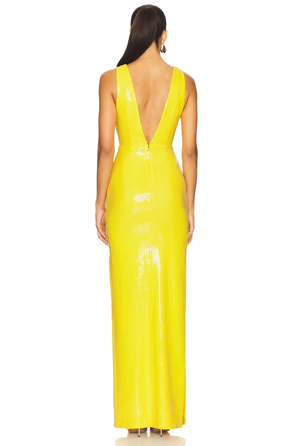 Alex Perry Draped Cowl Column Dress