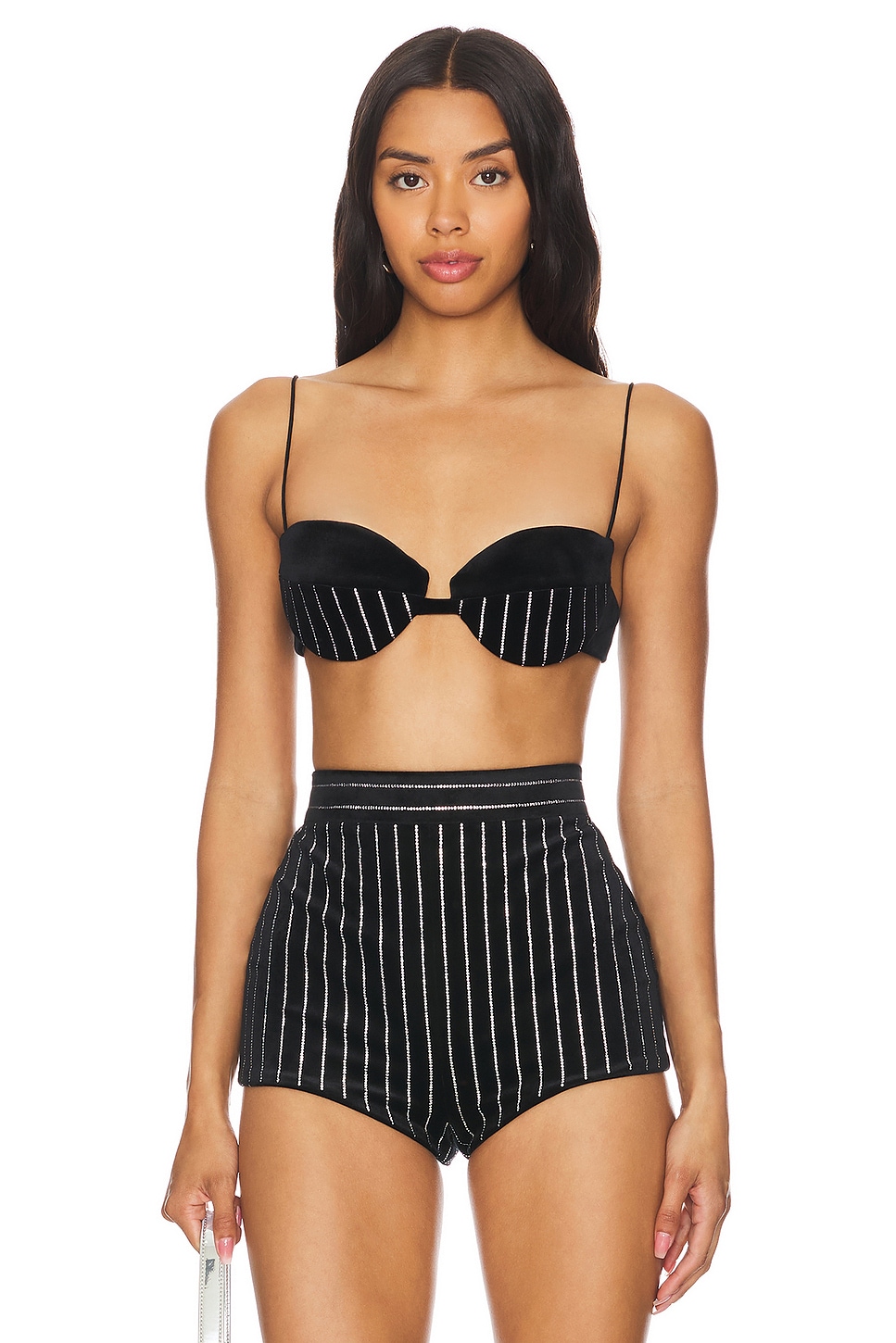 ★美品★AMERI VELOUR BRA SET CUT TOP IN THE GARDEN VELVET BRALETTE TOP IN BLACK – AKIRA