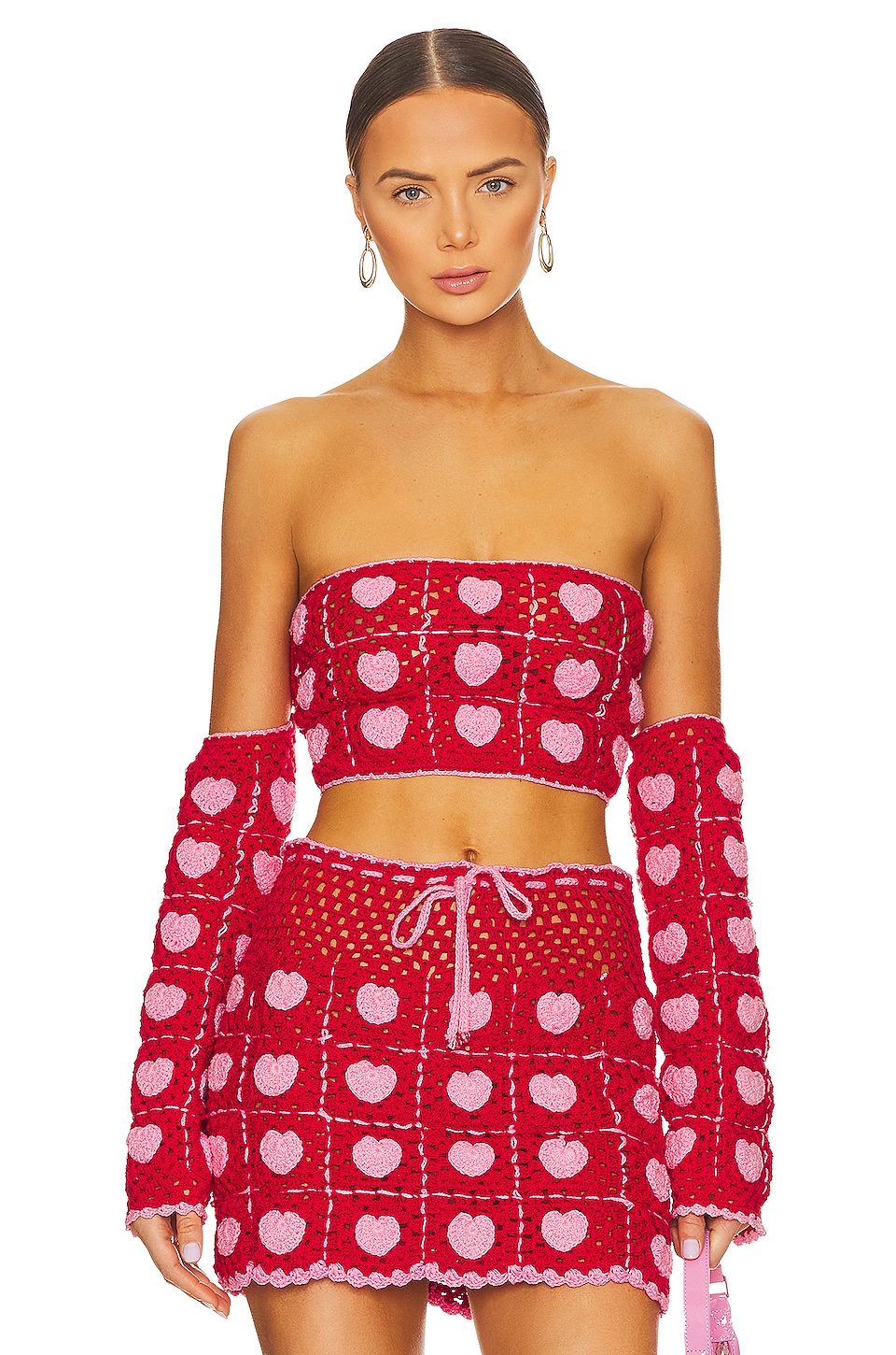 Bardot Brias Bustier in Fire Red