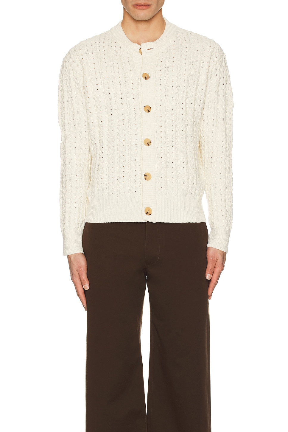 Ernest Cable Knit Cardigan - Thumbnail 3