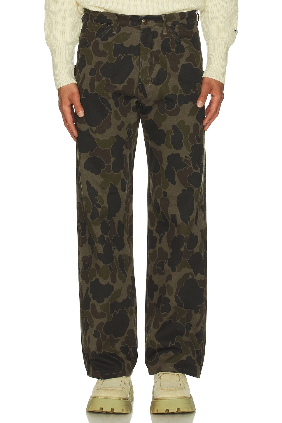 After Pray Neo Washed Work Pants Cloud Camo in Camouflage | REVOLVE