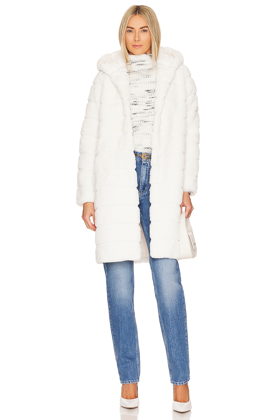 epine】 parisienne fur coat ivory - レディース