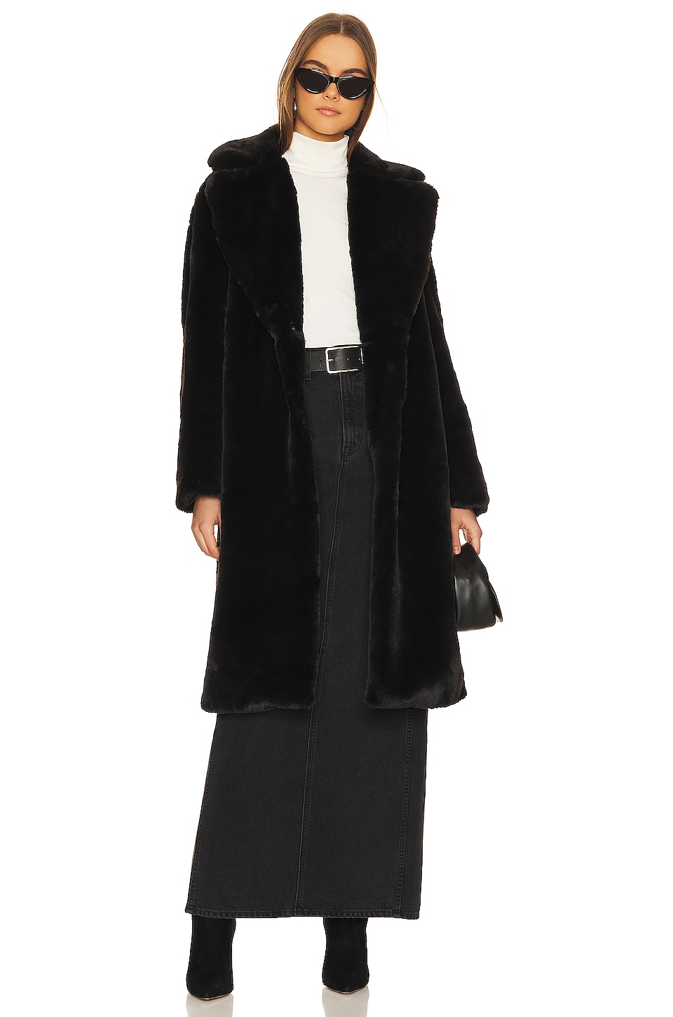 Apparis Mona 2 Faux Fur Coat in Noir | REVOLVE