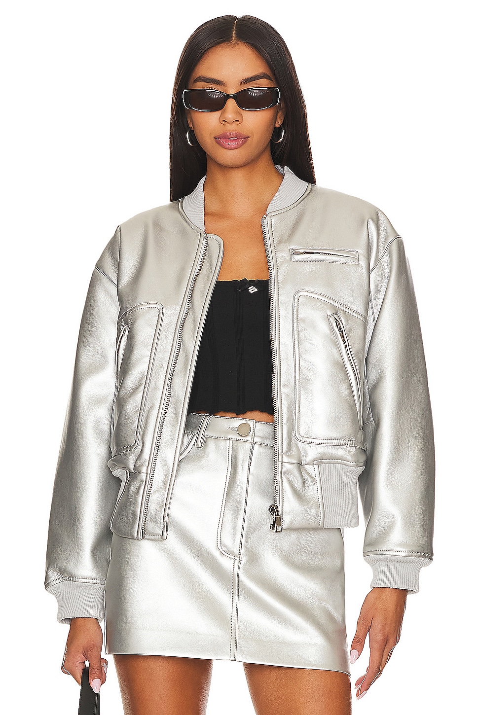 White Mark Women's Metallic Puffer Coat with Hoodie - Macy's