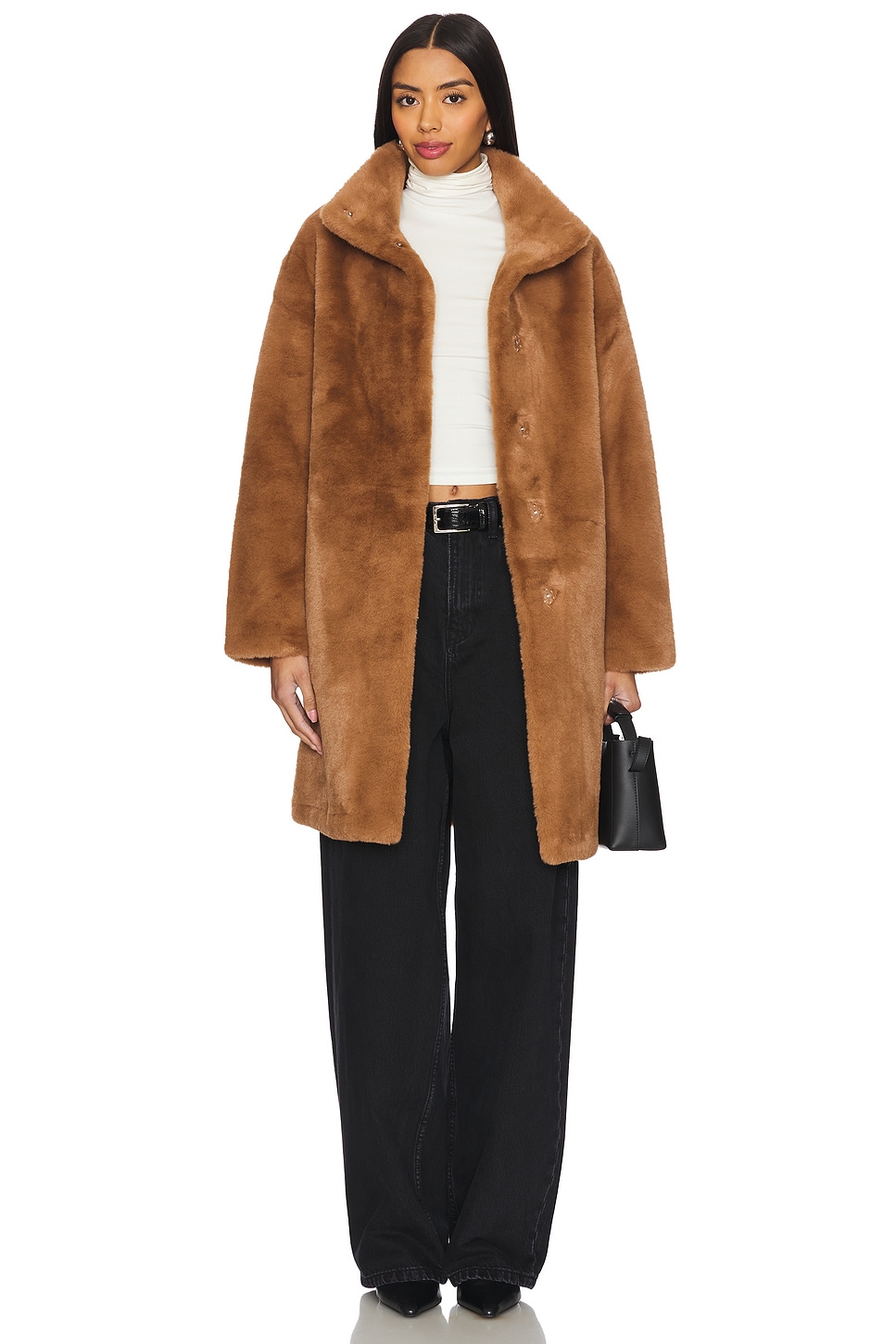 Apparis Blair Mid Length Coat in Camel REVOLVE