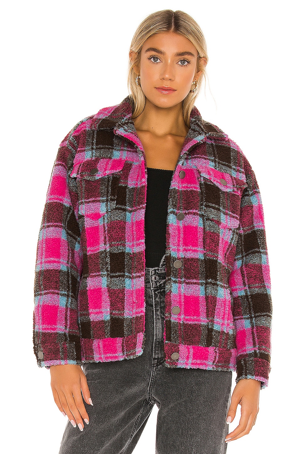 pink plaid jackets