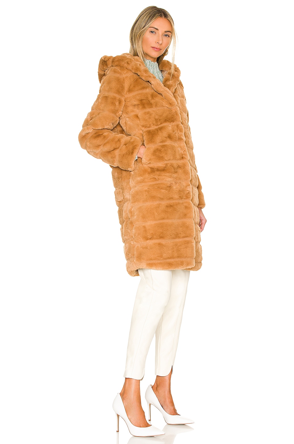 Apparis Celina 2.0 Faux Fur Coat Camel