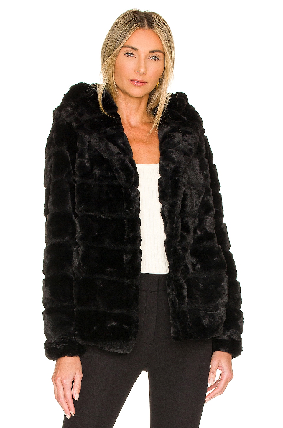 Apparis Goldie 4.0 Faux Fur Jacket in Noir