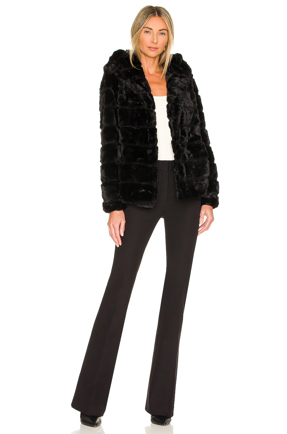 Apparis Goldie 4.0 Faux Fur Jacket in Noir