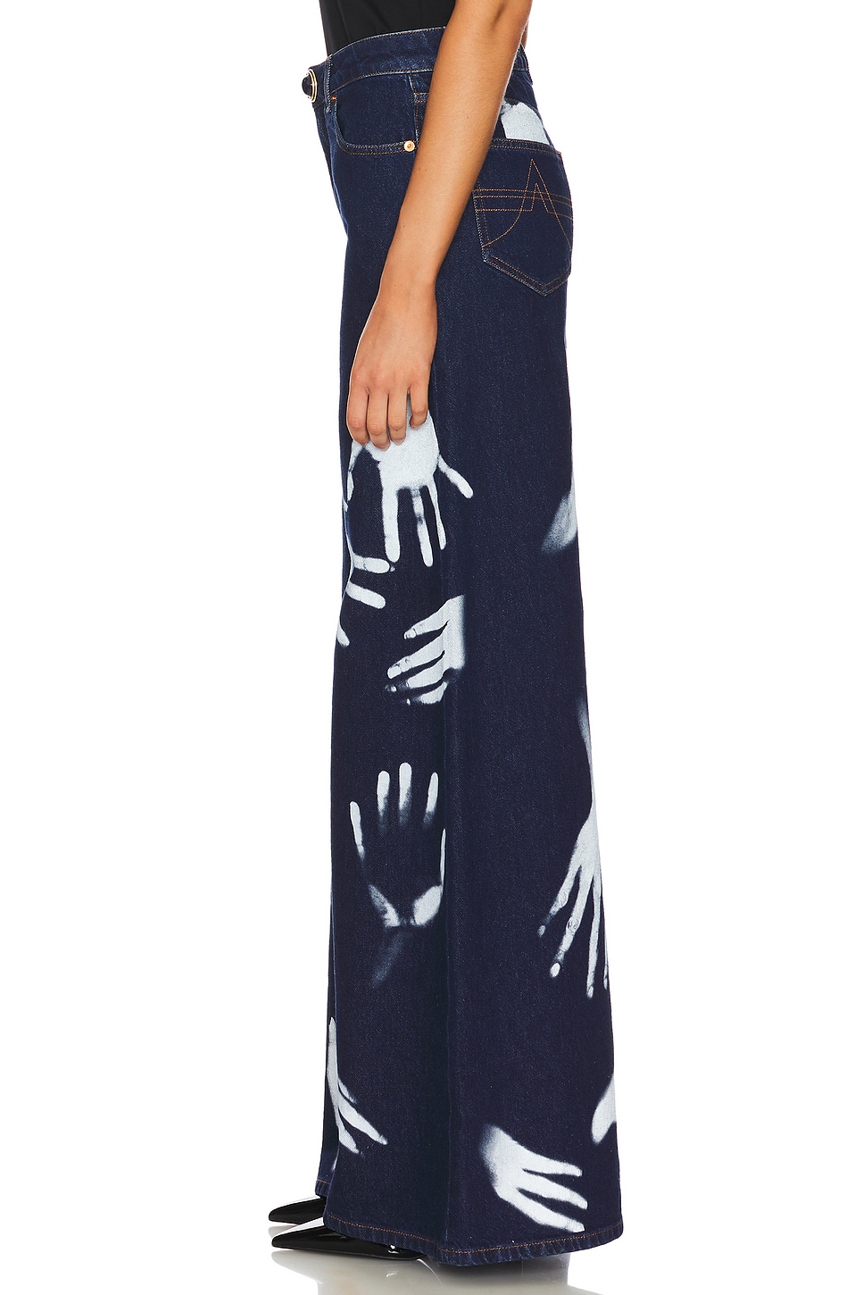 Area Handprint Wide Leg Jeans thumbnail