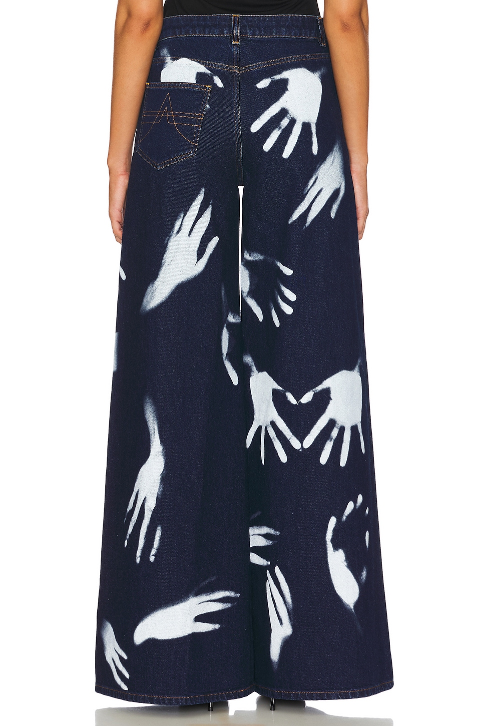 Area Handprint Wide Leg Jeans thumbnail